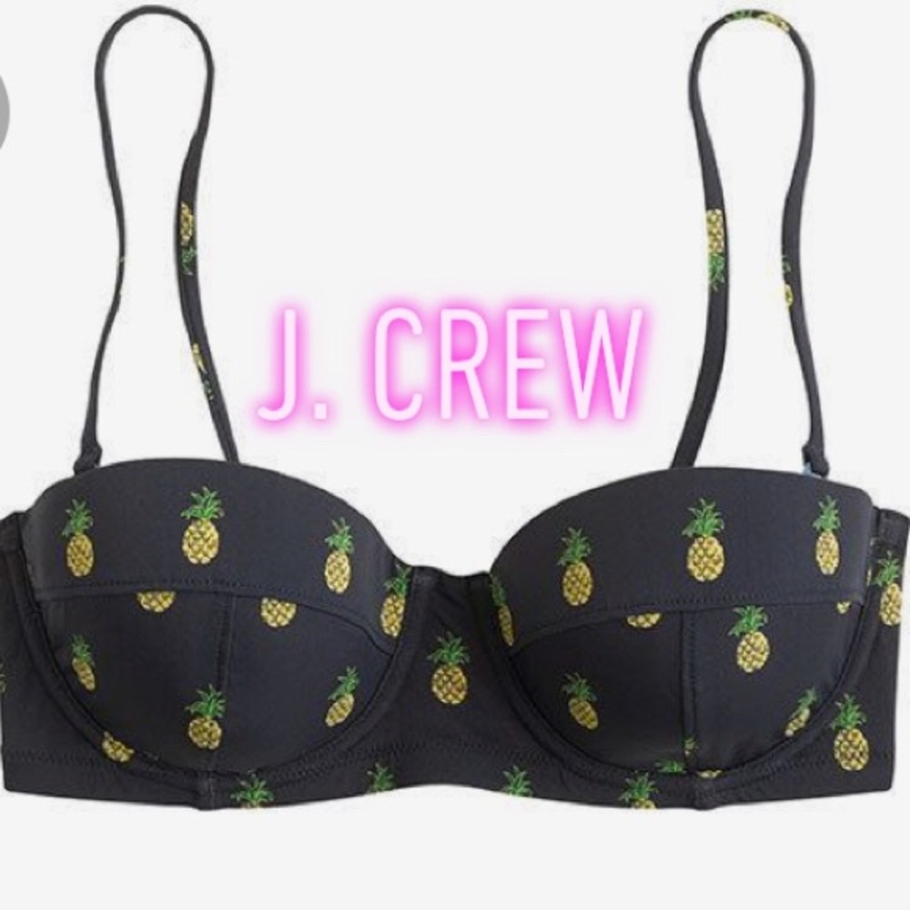 🌴🍍 J. Crew Pineapple Bikini Top